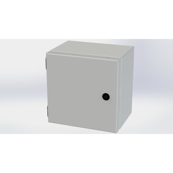 1/4 Turn Latch Electrical Enclosures, 8 in H, 6 in D, 8 in W, NEMA 3R, 4, 12, 13, Carbon Steel